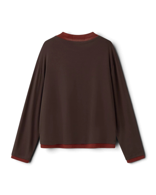 Lnx — Seam Faux-Layer Wool Knit