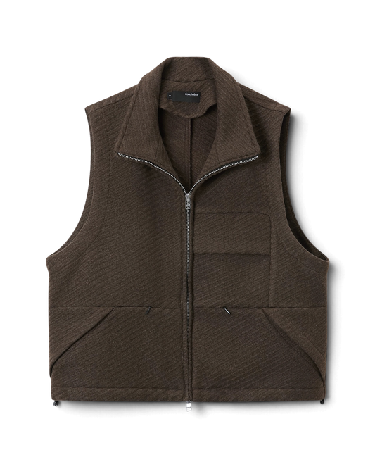 Conchoboe/Twill Flow Pleated Pocket Vest