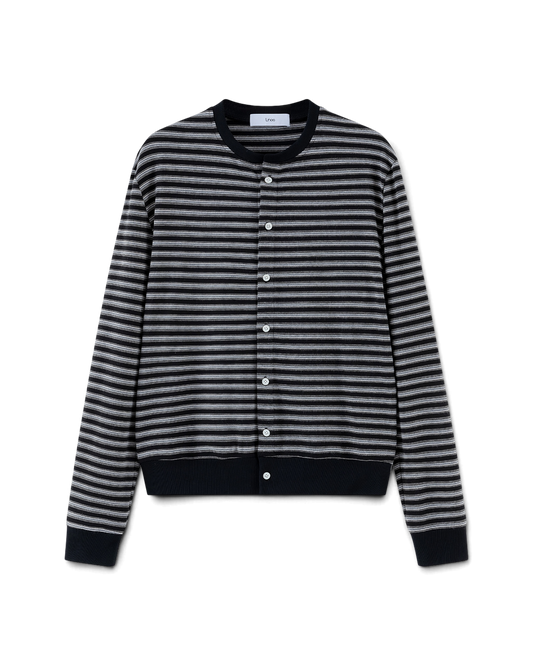 Lnx — Stria Striped Slim Knit Cardigan