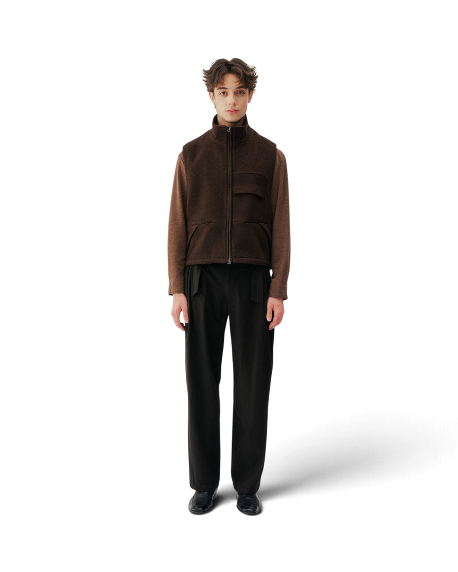 Conchoboe/Hollow Waist Pleat Pants