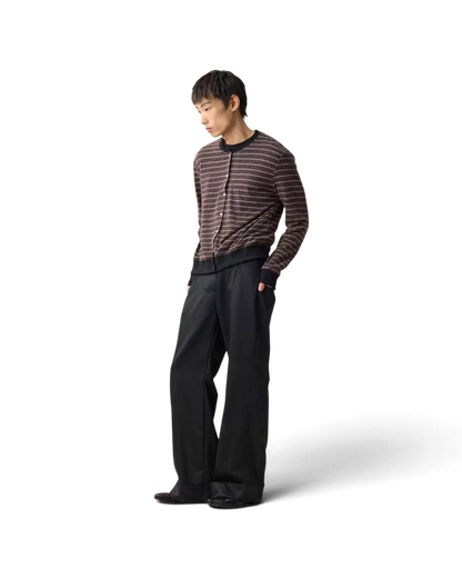 Lnx — Stria Striped Slim Knit Cardigan