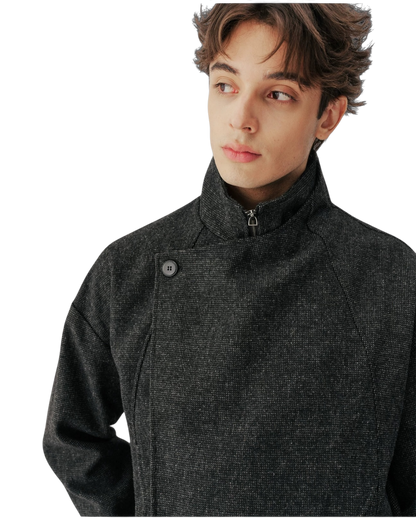 Conchoboe/Patchwork Stand Collar Jacket