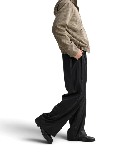 Lnx — Stud Worsted Wool Straight Trousers