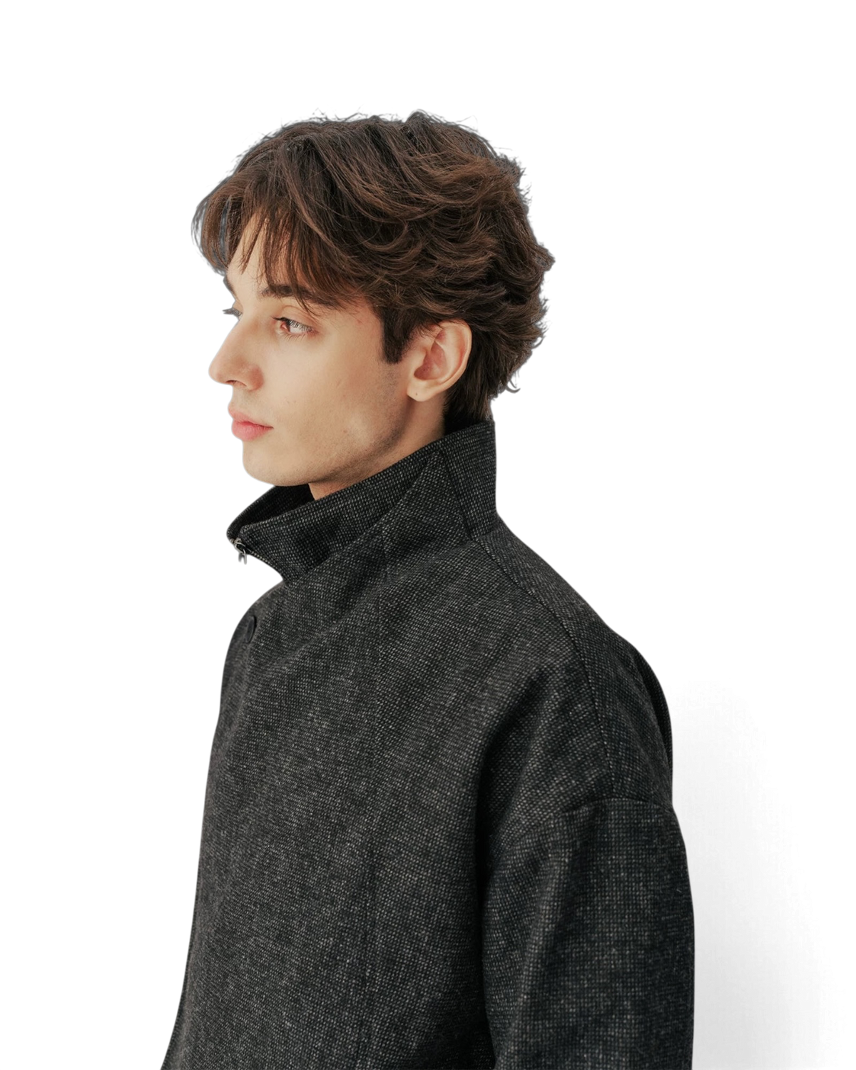 Conchoboe/Patchwork Stand Collar Jacket