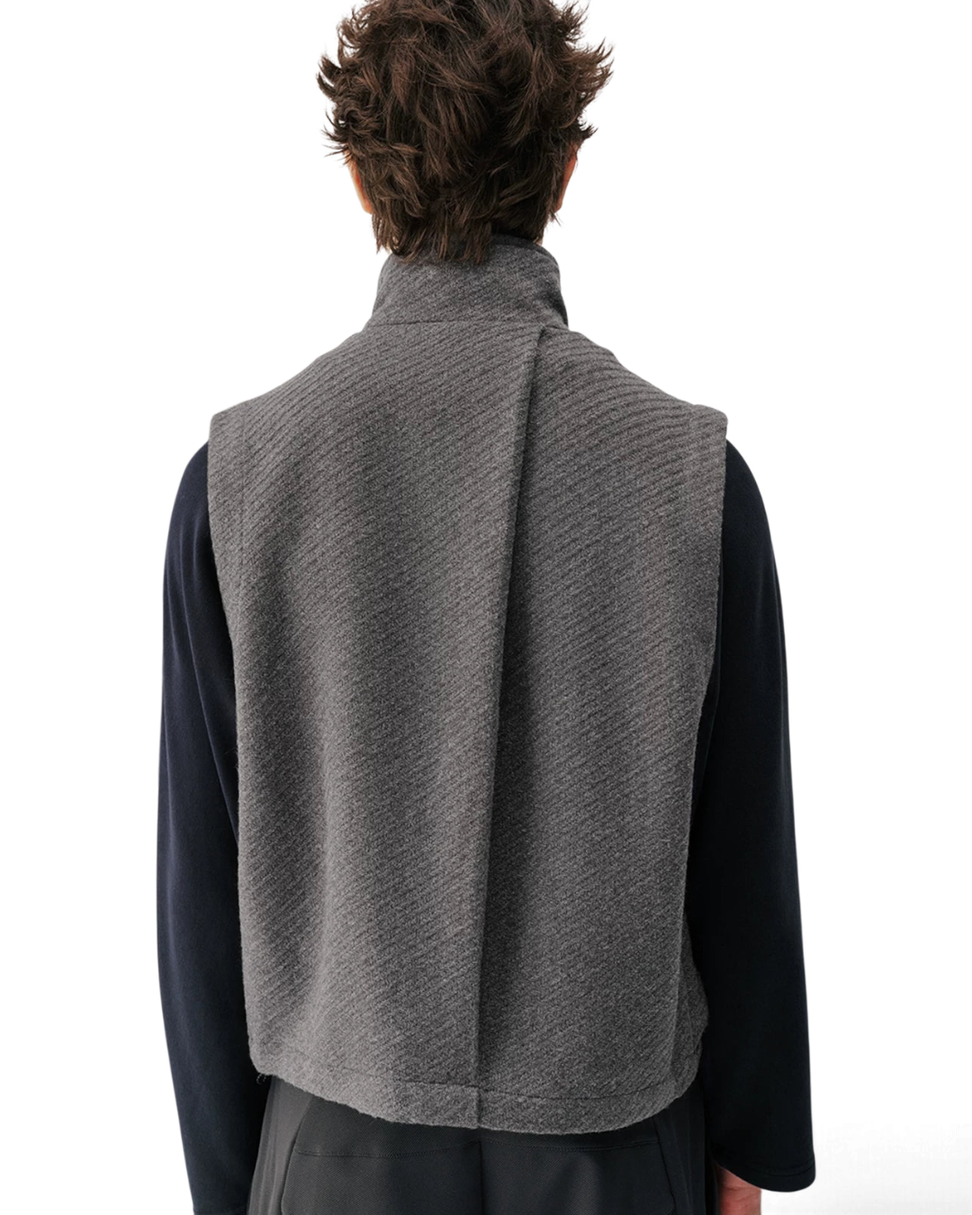 Conchoboe/Twill Flow Pleated Pocket Vest