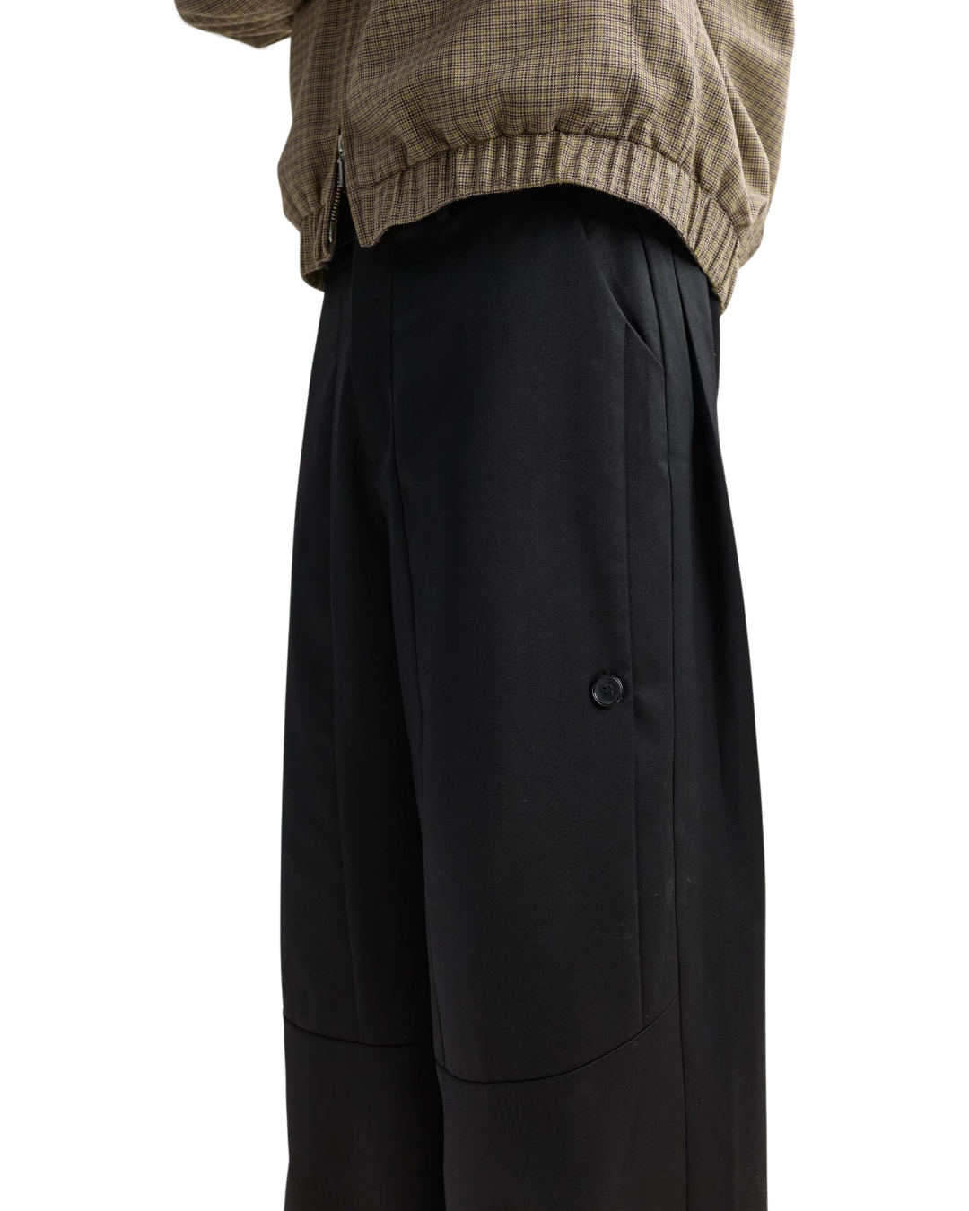 Lnx — Stud Worsted Wool Straight Trousers