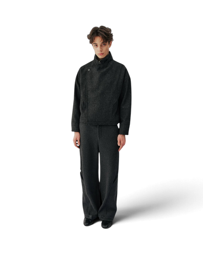 Conchoboe/Patchwork Stand Collar Jacket