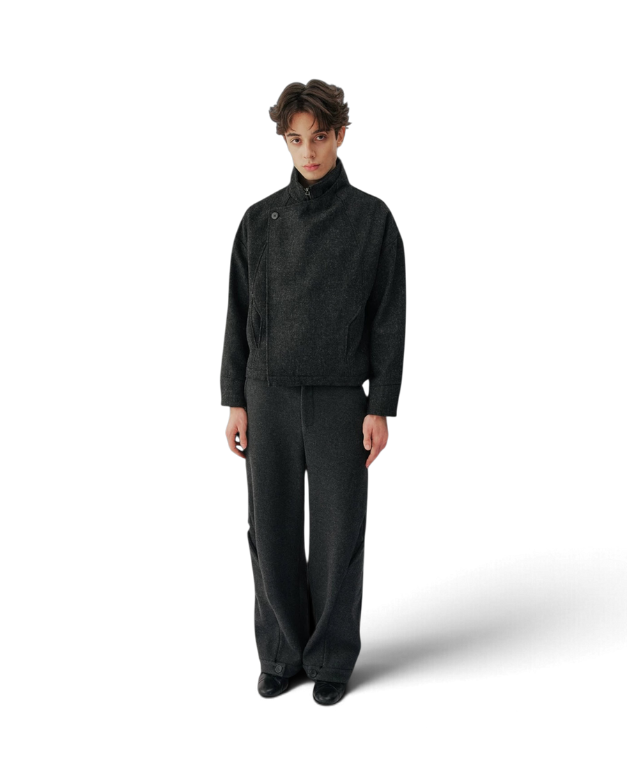 Conchoboe/Patchwork Stand Collar Jacket