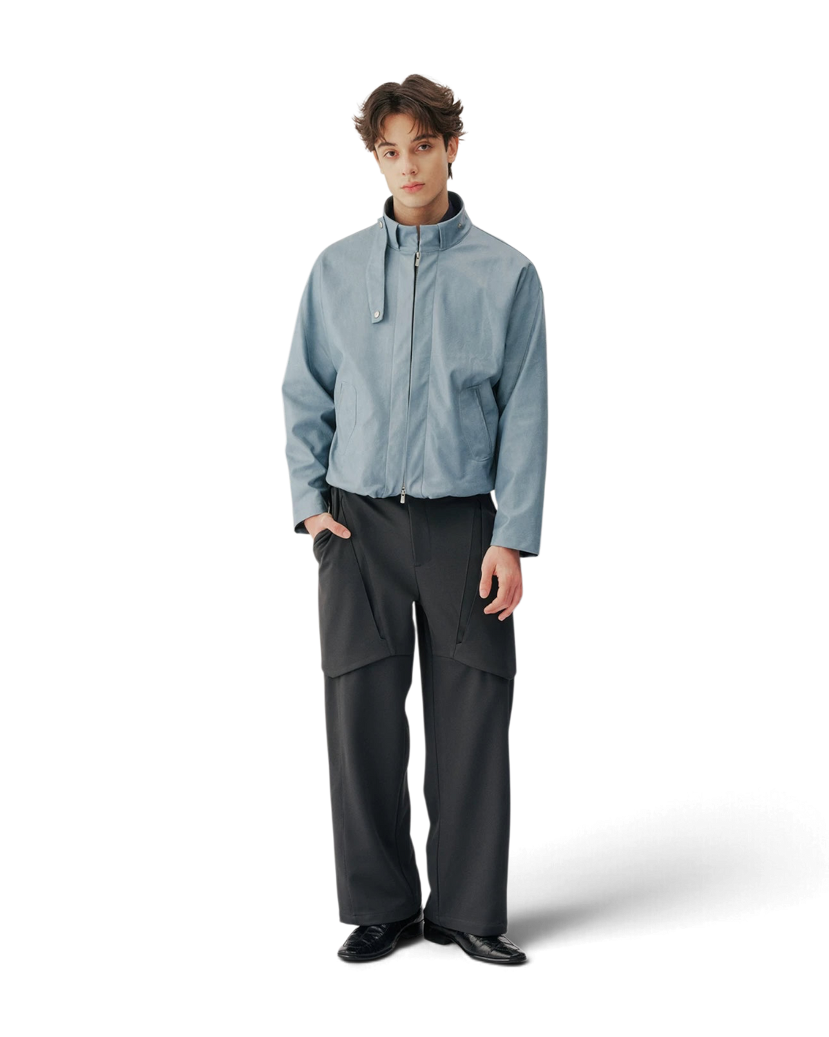 Conchoboe/Pleat Placket Harrington Jacket
