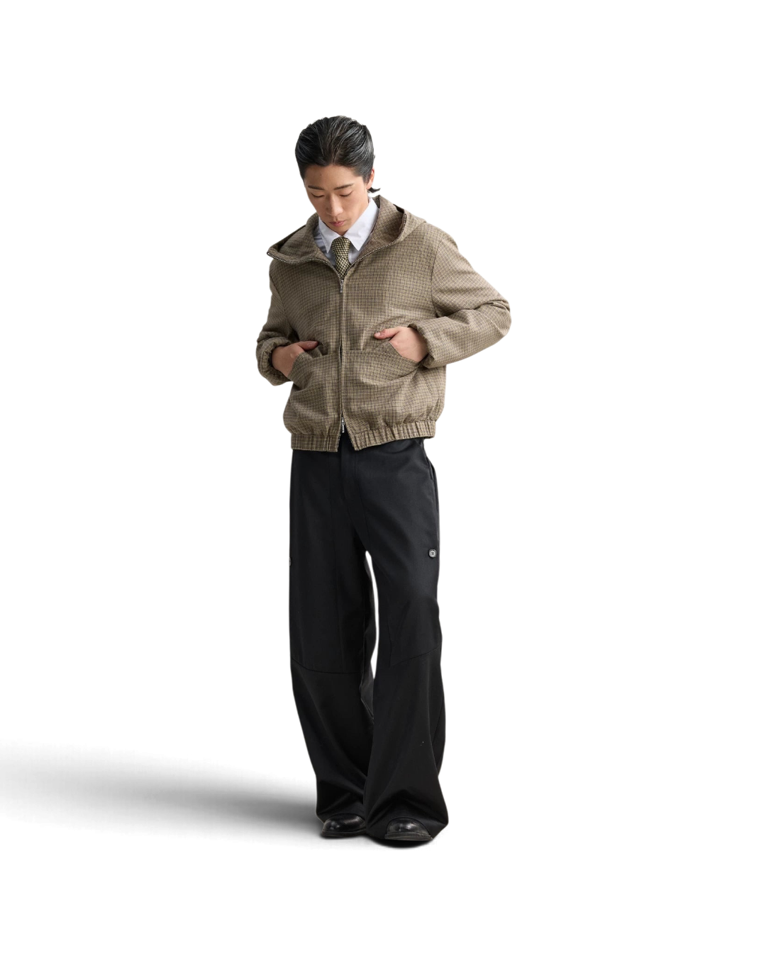 Lnx — Stud Worsted Wool Straight Trousers