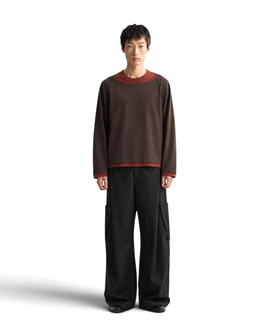 Lnx — Seam Faux-Layer Wool Knit