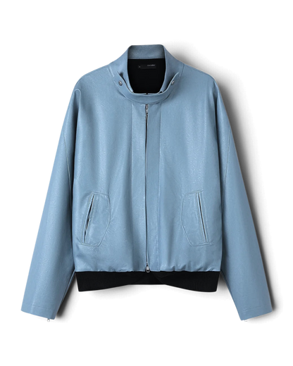 Conchoboe/Pleat Placket Harrington Jacket flat front