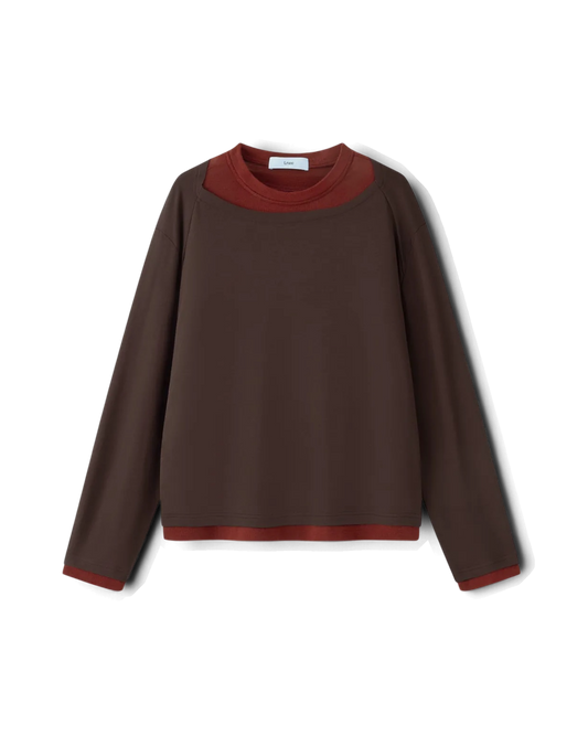 Lnx — Seam Faux-Layer Wool Knit
