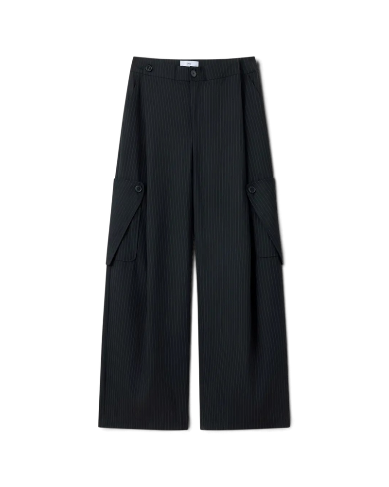 Lnx — Apron Stripe Pocket Suit Pants