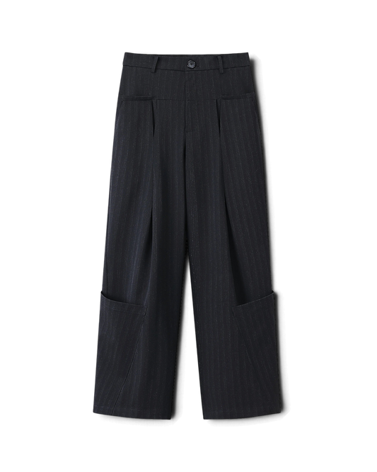 Conchoboe/Dark Stripe Patch Pants flat front
