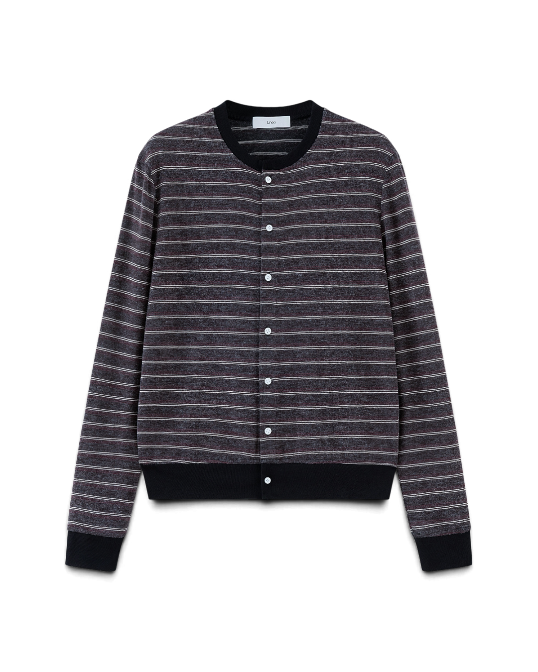 Lnx — Stria Striped Slim Knit Cardigan