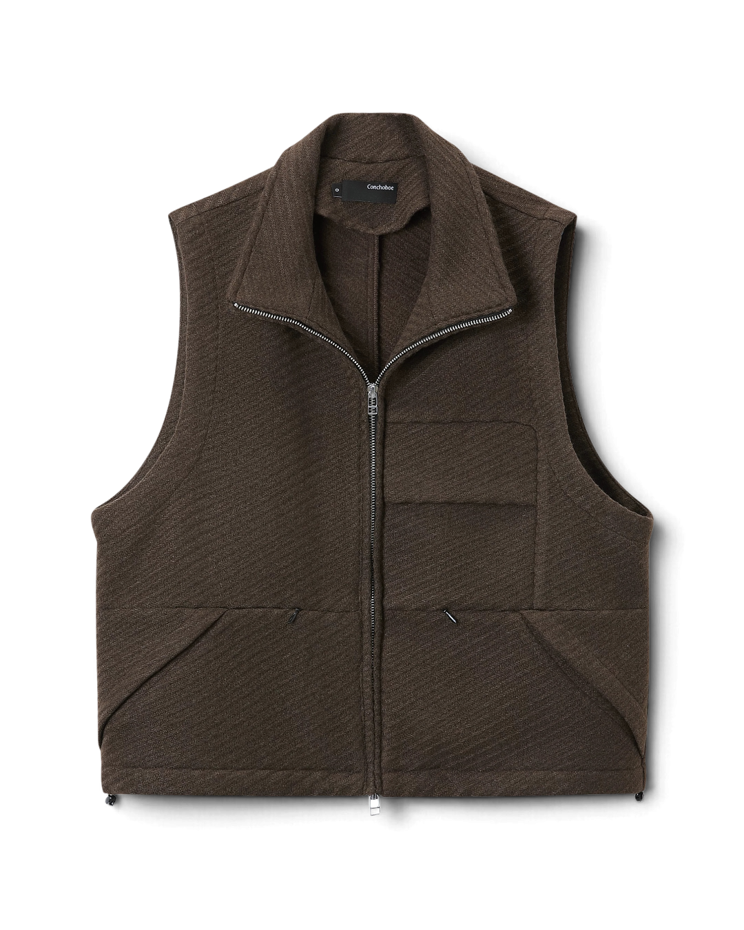 Conchoboe/Twill Flow Pleated Pocket Vest
