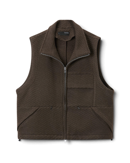 Conchoboe/Twill Flow Pleated Pocket Vest