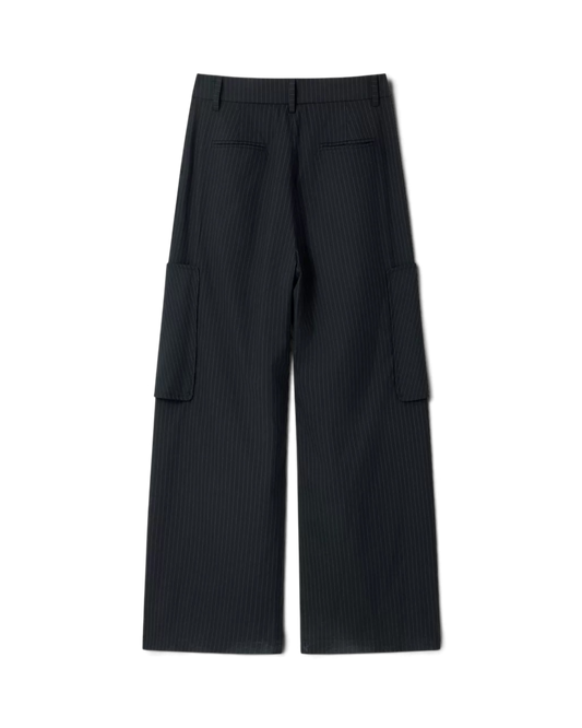 Lnx — Apron Stripe Pocket Suit Pants
