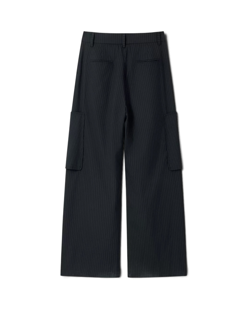 Lnx — Apron Stripe Pocket Suit Pants