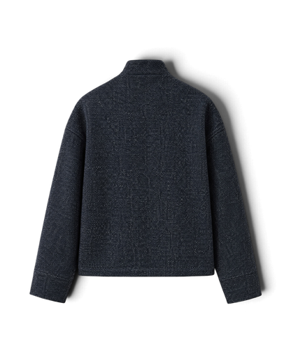 Conchoboe/Patchwork Stand Collar Jacket
