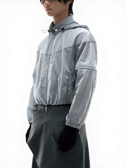 Pointless — Silver Metallic Removable Sleeve Jacket