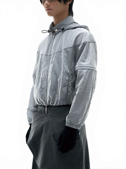 Pointless — Silver Metallic Removable Sleeve Jacket