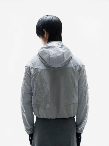 Pointless — Silver Metallic Removable Sleeve Jacket