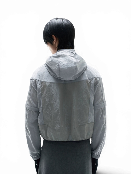 Pointless — Silver Metallic Removable Sleeve Jacket